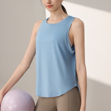 Wmuncc 迷彩提花涼感運動背心女 寬鬆專業跑步瑜伽健身上衣夏