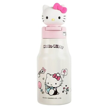 BEDDYBEAR 杯具熊 稱手保溫杯 316不銹鋼 彩虹HelloKitty  1個  430ml  粉紅色/米色
