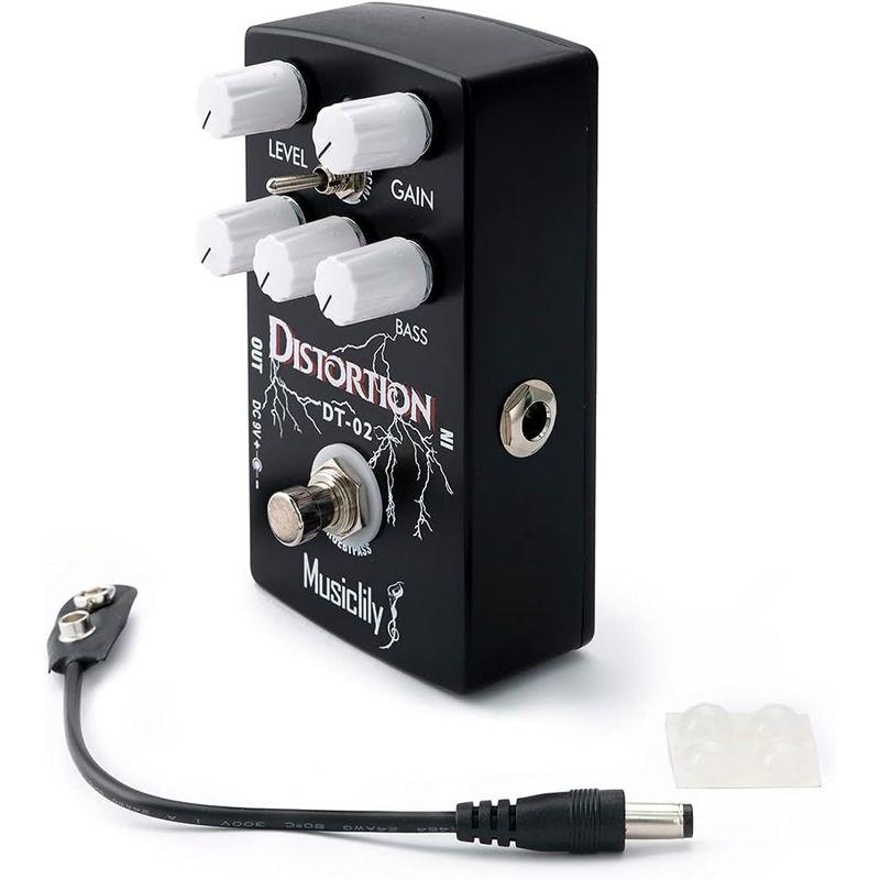 Musiclily Pro Distortion ディストーションギターエフェクター DC 9V アダプター電源エレキギター ベース用トゥル