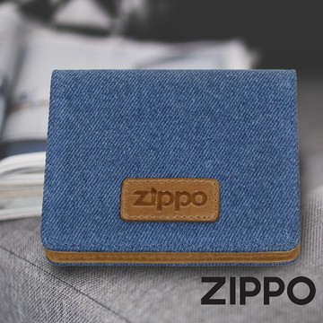 [隔日到貨] ZIPPO 原廠商品 丹寧藍色信用卡雙折夾 常規款 2007142