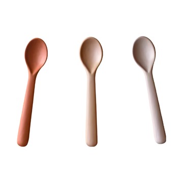 Cink 湯匙 3個 Set 竹纖維和玉米澱粉材質  米色 + 橘色 + 紅色  1組