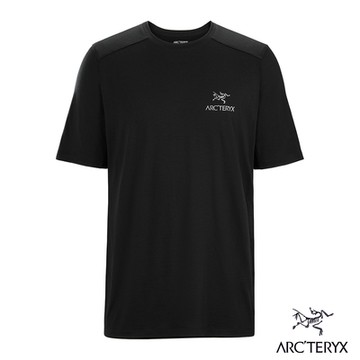 【Arcteryx 始祖鳥官方直營】男 Ionia Arc Word 羊毛短袖圓領衫 黑