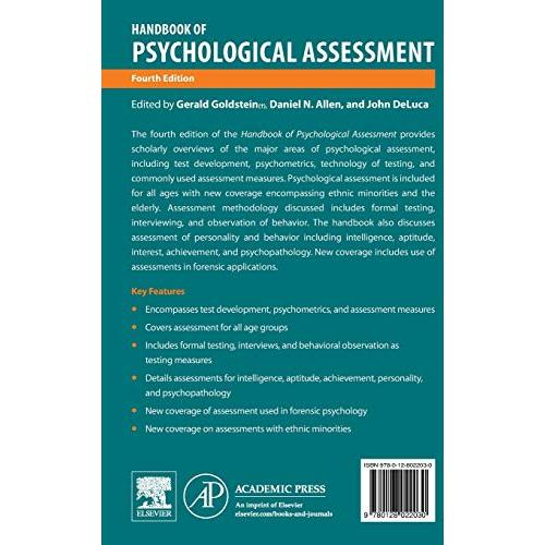 Handbook of Psychological Assessment