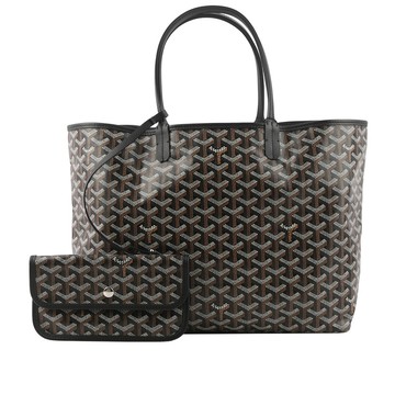 GOYARD Saint Louis PM 經典圖紋中型購物包(黑色) STLOUIPMLTY01CL01P