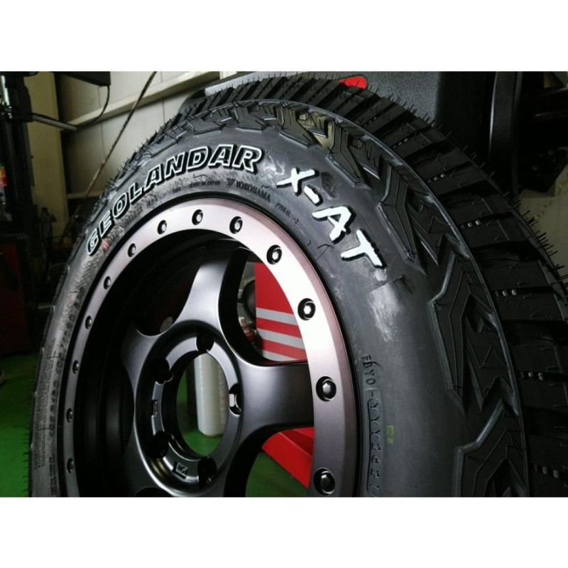 ジムニー JB64 JB23 JA12 JA11 ヨコハマ X-AT 195R16 タイヤホイール 16インチ BDX05 新品4本セット ホワイトレター