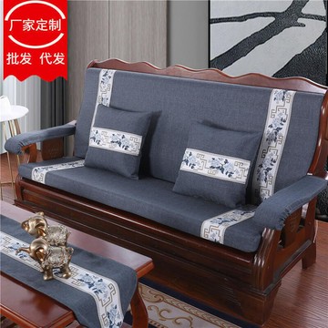 加厚坐墊帶靠背防滑實木椅墊高密海綿紅木具聯邦椅沙發墊座墊-店長推薦【SF】