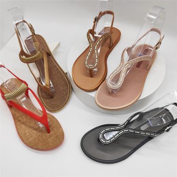 巴西Grendha夏清倉防水平底民族風波西米亞風夾趾涼鞋女外穿防滑