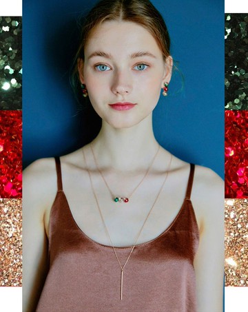 假日三重雪球項鍊套裝