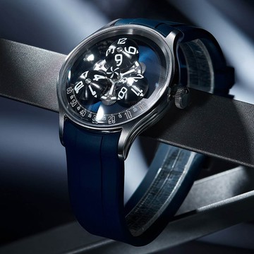 OBLVLO 歐弗洛  星球三體系列腕錶-海洋藍