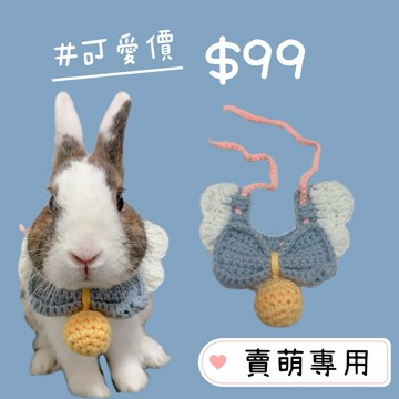哈密兔事·小動物針織項圈｜兔子專用項圈｜萌度爆棚 兔子拍照項圈 龍貓拍照項圈兔子生活用品 兔子項圈 小動物拍照道具