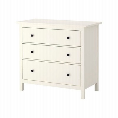 IKEA・イケア ベットルーム・衣類収納家具　HEMNES(ヘムネス)   チェスト(引き出し×3), ホワイト (902.426.36)