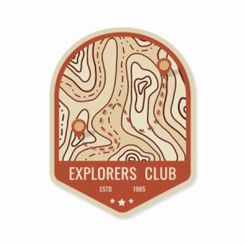 ステッカー アウトドア アメリカン おしゃれ スーツケース キャンプ 車 バイク かっこいい 地図 マップ Explorers Map Explorers Club メ 通販 Lineポイント最大1 0 Get Lineショッピング