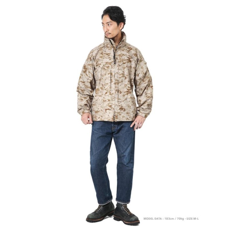 実物/米海兵隊GORE-TEX 迷彩ジャケット.Medium-short MILITARY 実物 USED 米海兵隊（U.S.M.C.）ECWCS WATERPROOF