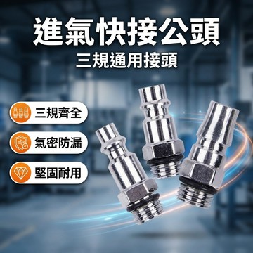【台灣現貨】 進氣快接公頭 打氣槍對接頭 充氣表進氣頭 打氣機轉接頭