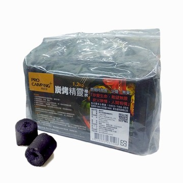 【露營趣】新店桃園 ProCamping 領航家 03151 炭烤精靈椰炭 1.2kg 椰子炭 環保碳 木炭 黑碳 火炭 中秋烤肉 燒烤 露營 野營