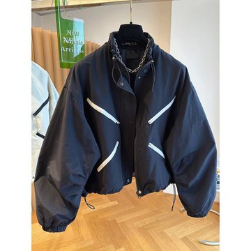 美式復古沖鋒衣女2024新款春秋短款小個子洋氣棒球服外套夾克上衣