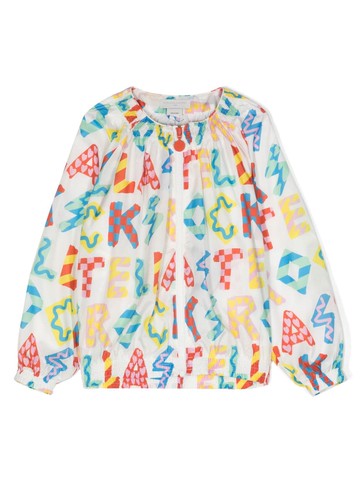 Stella McCartney Kids - slogan-print jacket - kids - Polyester/Polyester - 2 - White