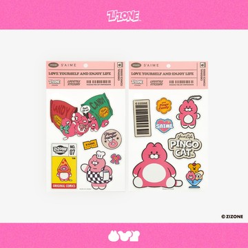 S'AIME ZIZONE萬用貼紙(2入一組) PVC貼紙 行李箱貼紙 汽車貼紙 PINGO