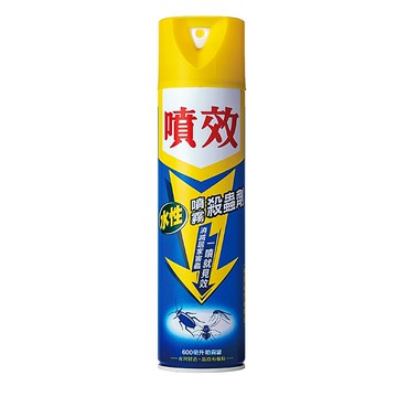 【噴效】600ml 水性 殺蟲劑(蟑螂/蒼蠅/蚊子 噴霧罐 台灣製)