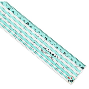 【松芝拼布坊】QR-0535  雙色縫份尺 拼布尺  5cm x 35cm  厚度3mm