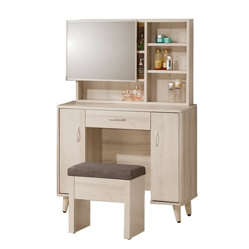 【唯熙傢俱】馬可橡木白3.2尺化妝台