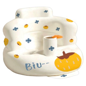 Vanibaby 寶寶充氣沙發 圓弧大高靠背 舒適環繞  60 x 54 x 38cm  南瓜