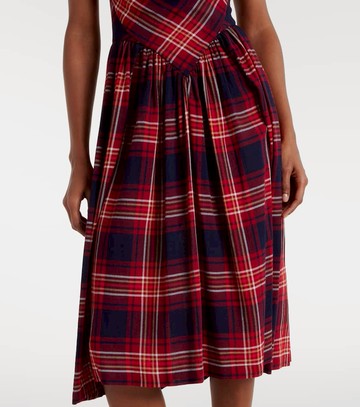 Vivienne Westwood Sunday tartan draped bustier dress