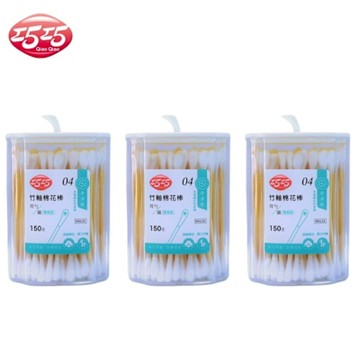 【巧巧】耳勺型竹軸棉花棒(150支/盒)x3盒