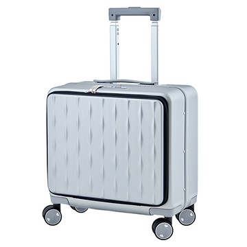 好玩旅物 1/9開手提式辦公拉桿商務行李箱 輕便登機箱  18吋  灰色  1個