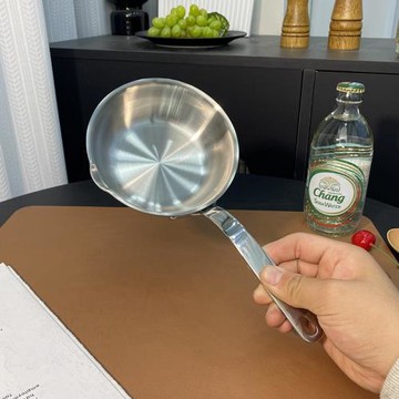 造型獨特 巴掌大的煎鍋三層鋼304不銹鋼迷你輔食小奶鍋煎蛋潑油鍋