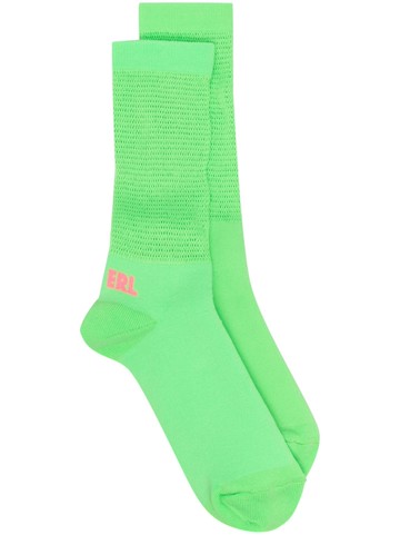 ERL - logo-print socks - men - Cotton - L - Green