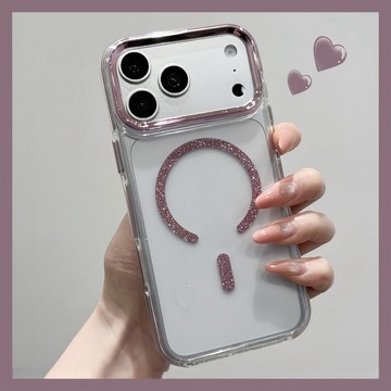 閃粉仙女殼 Magsafe磁吸 適用於 蘋果 iPhone 17 16 15 14 13 12 Pro Max 手機殼
