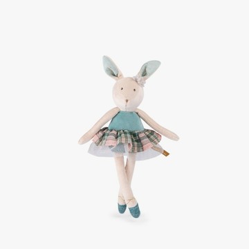 法國 Moulin Roty 小小舞蹈學校-藍兔玩偶 33cm