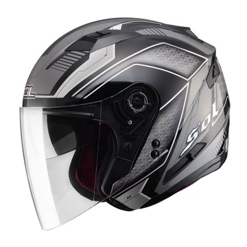 【入門首選】SOL SO7 星際 黑銀 3/4罩安全帽