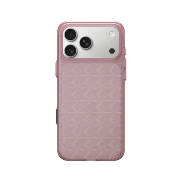 iPhone 17 Pro Max Clear (相機按鈕) 晶醺玫 - Textured Glass: Luminous Sculpture 玻璃紋理系列：光映雕塑 - 鑽石花玻璃
