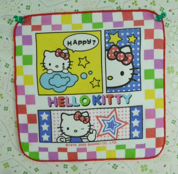 【震撼精品百貨】Hello Kitty 凱蒂貓 方巾/毛巾-Q版方格-哭造型 震撼日式精品百貨