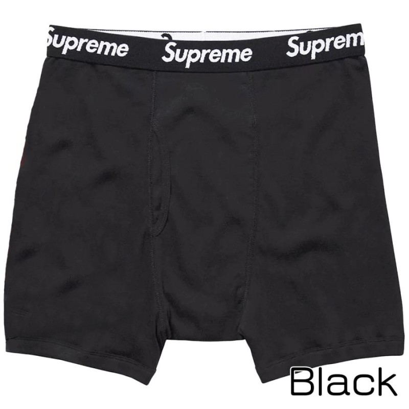 Supreme Hanes(シュプリーム・ヘインズ) ボクサーパンツ Black×White M