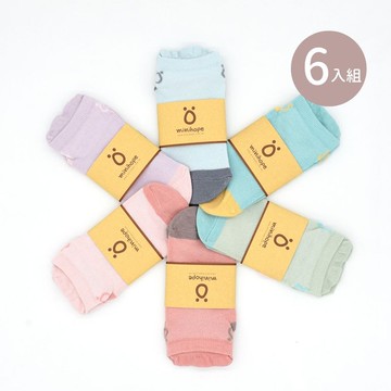 minihope抗菌除臭網眼短襪(6雙包色組)
