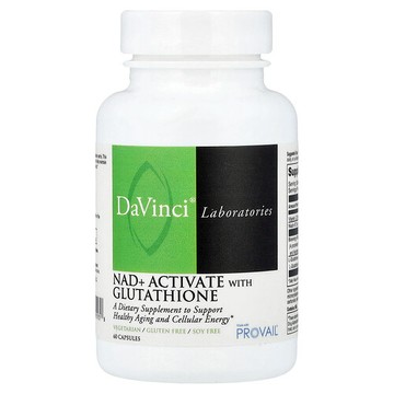 DaVinci Laboratories, 含谷胱甘肽的 NAD+ 活性配方，60 粒膠囊