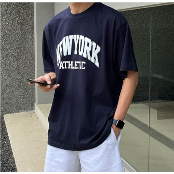 【MasCool】NEW YORK短袖 短T 短袖TEE 短踢 素踢 落肩 T恤 T-SHIRT 寬鬆