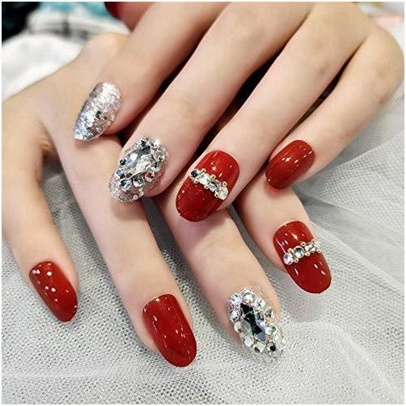 24枚セット ネイルアート 真珠の装飾 花嫁の偽の爪 ネイルチップ ブライダル 通販 Lineポイント最大get Lineショッピング