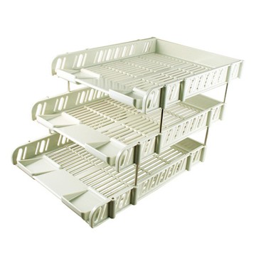 全勝CHUNG SENG三層鐵支公文架/H709/米白