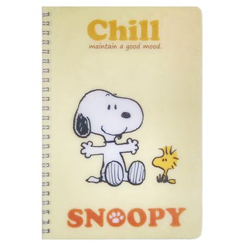 PEANUTS 史努比 好心情 25K PP線圈筆記  黃色  3個