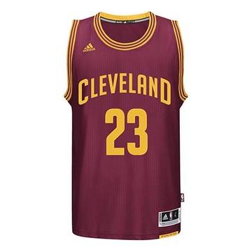 adidas SW Cleveland Cavaliers LeBron James Jersey 'Red Yellow'