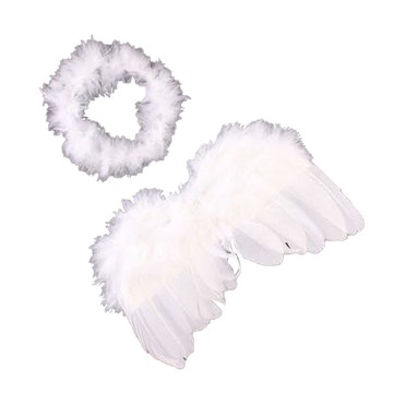 BEBEKIT 嬰兒自助攝影道具 天使翅膀與光環套組  天使翅膀 + 天使環  1組  天使翅膀25 x 15cm + 天使環直徑13cm