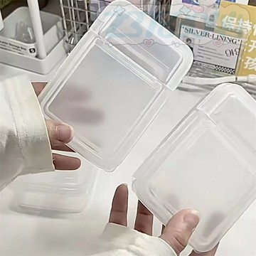 ✨卡膜翻蓋收納盒 卡膜收納盒 卡膜盒 硬卡套收納盒 翻蓋收納盒 小物收納 透明收納盒 半透明收納盒 小卡收納盒