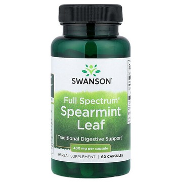 Swanson Vitamins, 多面® 薄荷葉，400 毫克，60 粒膠囊