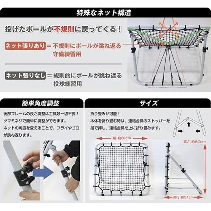 フィールドフォース フィールディングトレーナーネット 野球 ゴロ練習