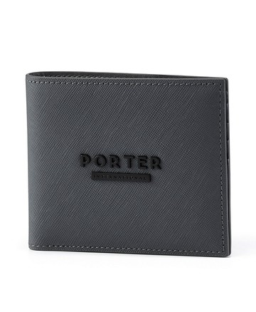 【PORTER INTERNATIONAL】DEFINE 真皮雙折短夾 11866-00116(沉靜灰)