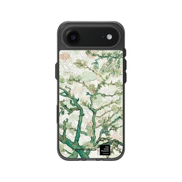 iPhone Air Clear (相機按鈕) 酷墨灰 - Van Gogh Museum - 盛開的杏花與粉彩背景